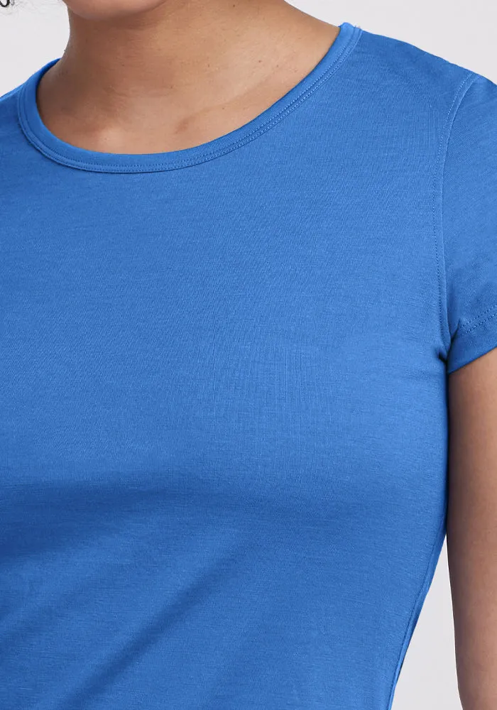 Addie Short Sleeve Crew - Blue Gelato