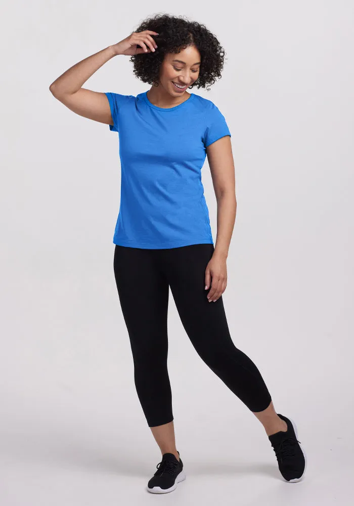 Addie Short Sleeve Crew - Blue Gelato