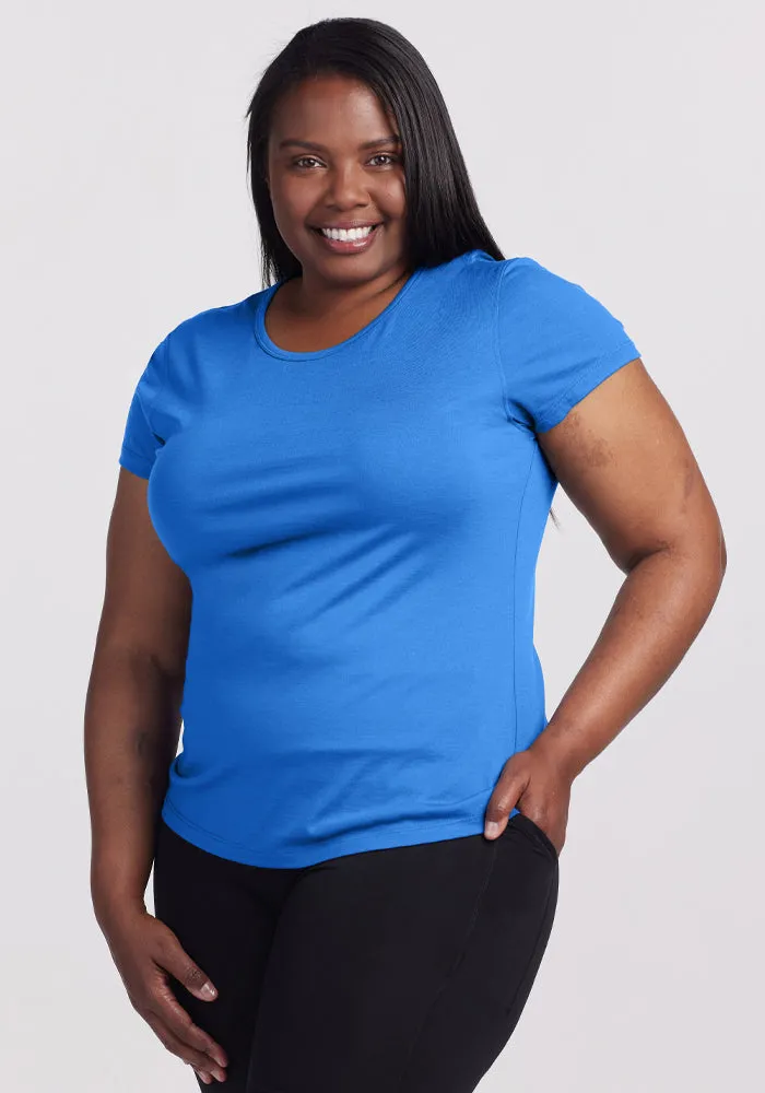 Addie Short Sleeve Crew - Blue Gelato