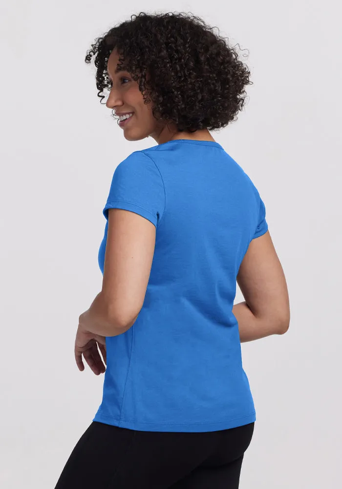 Addie Short Sleeve Crew - Blue Gelato