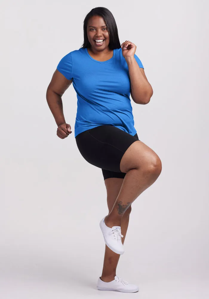 Addie Short Sleeve Crew - Blue Gelato