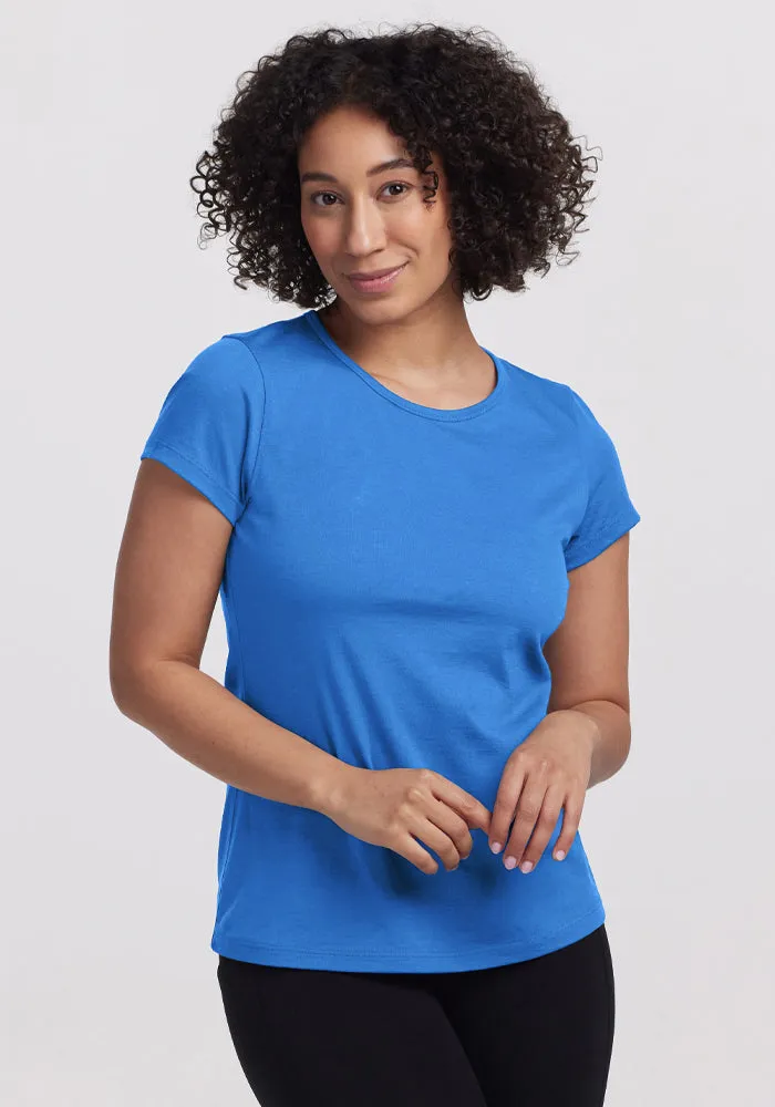 Addie Short Sleeve Crew - Blue Gelato