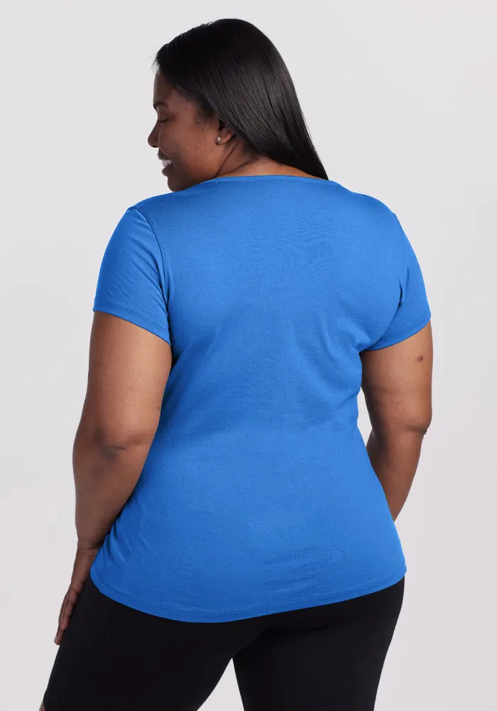 Addie Short Sleeve Crew - Blue Gelato
