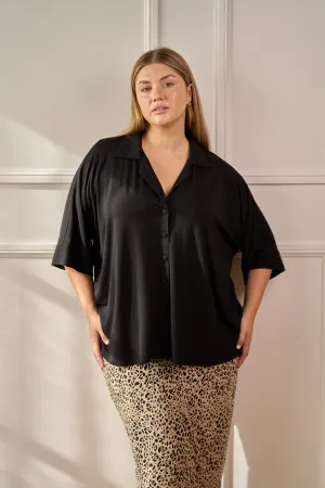 Alanis 3/4 Sleeve Collared Shirt
