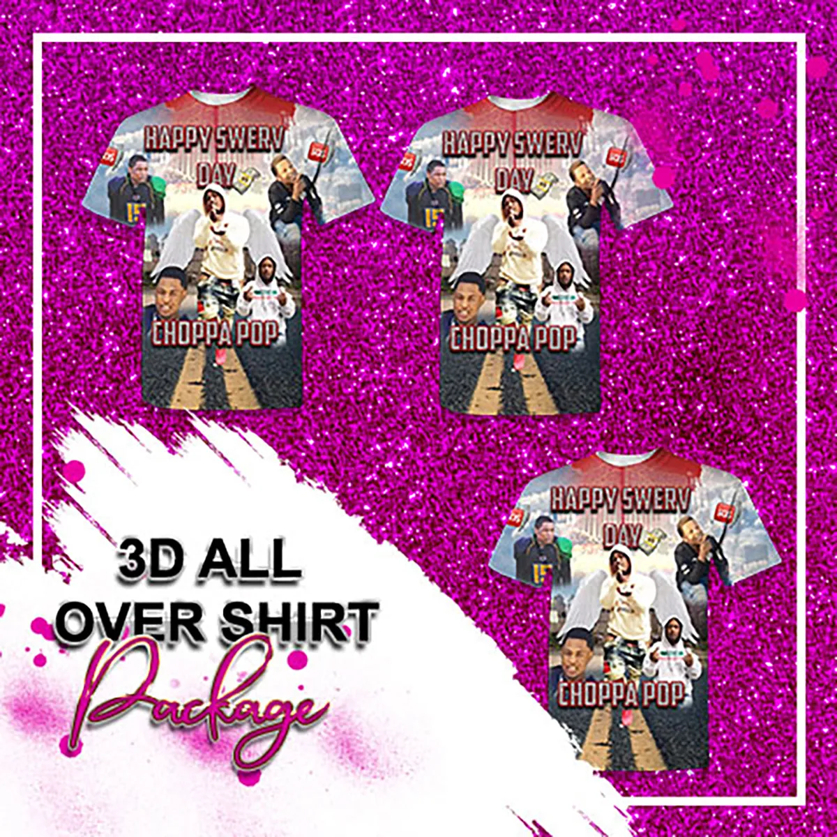 ALL OVER 3D Print shirt packages