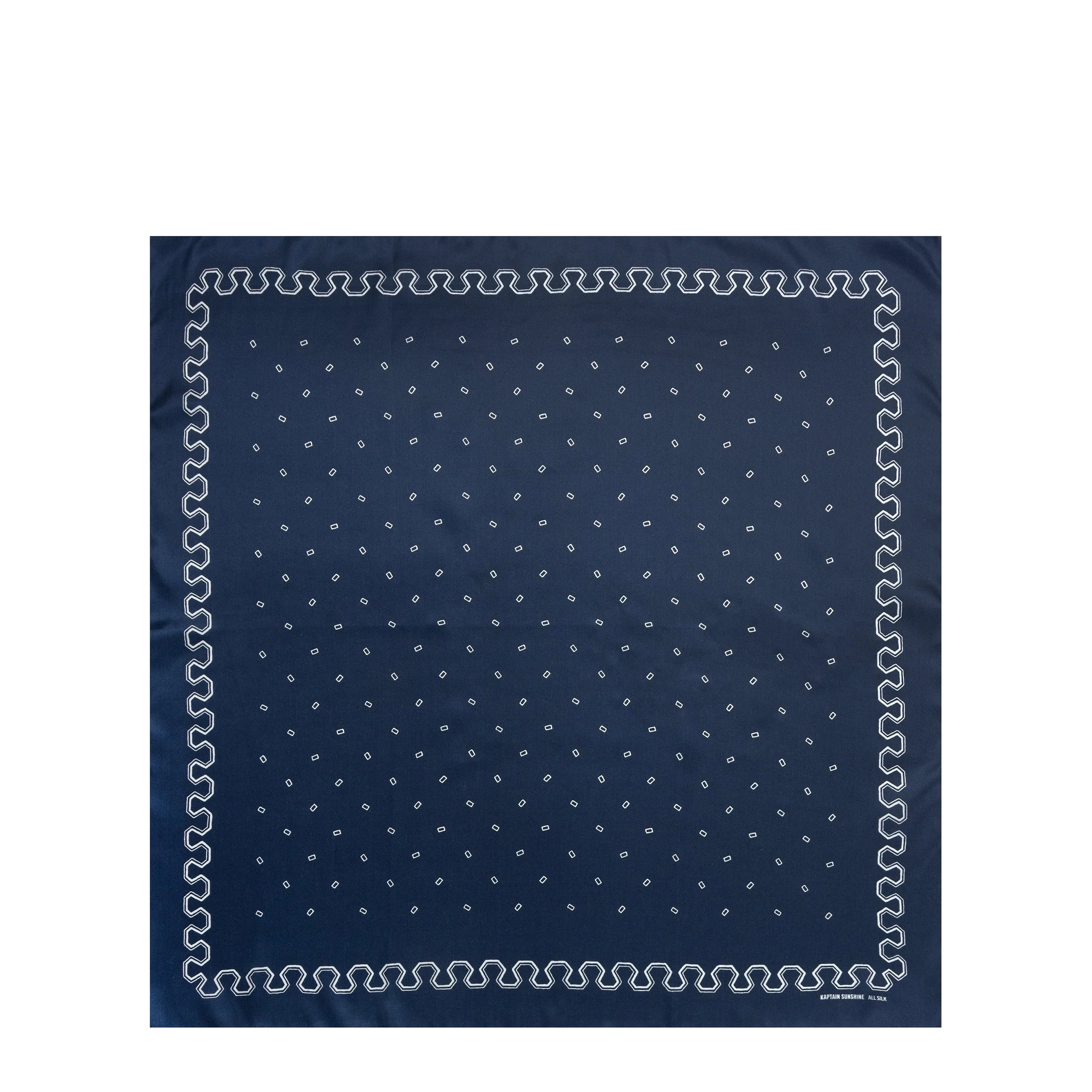 ALL SILK PRINTED BANDANA SQUARE DOT