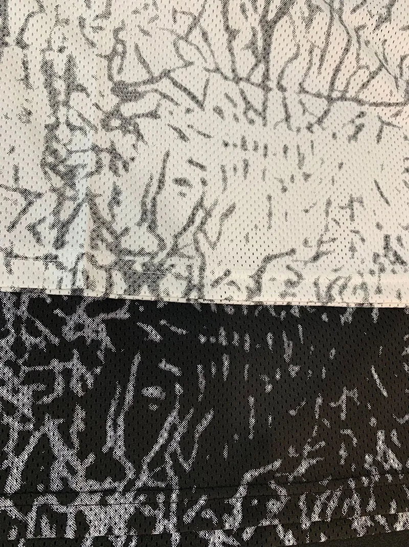 Amiri Letter burst cracked mesh breathable suit