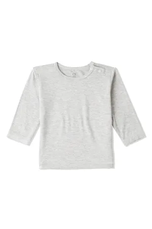 Baby Long Sleeve Top - Light Grey Marl