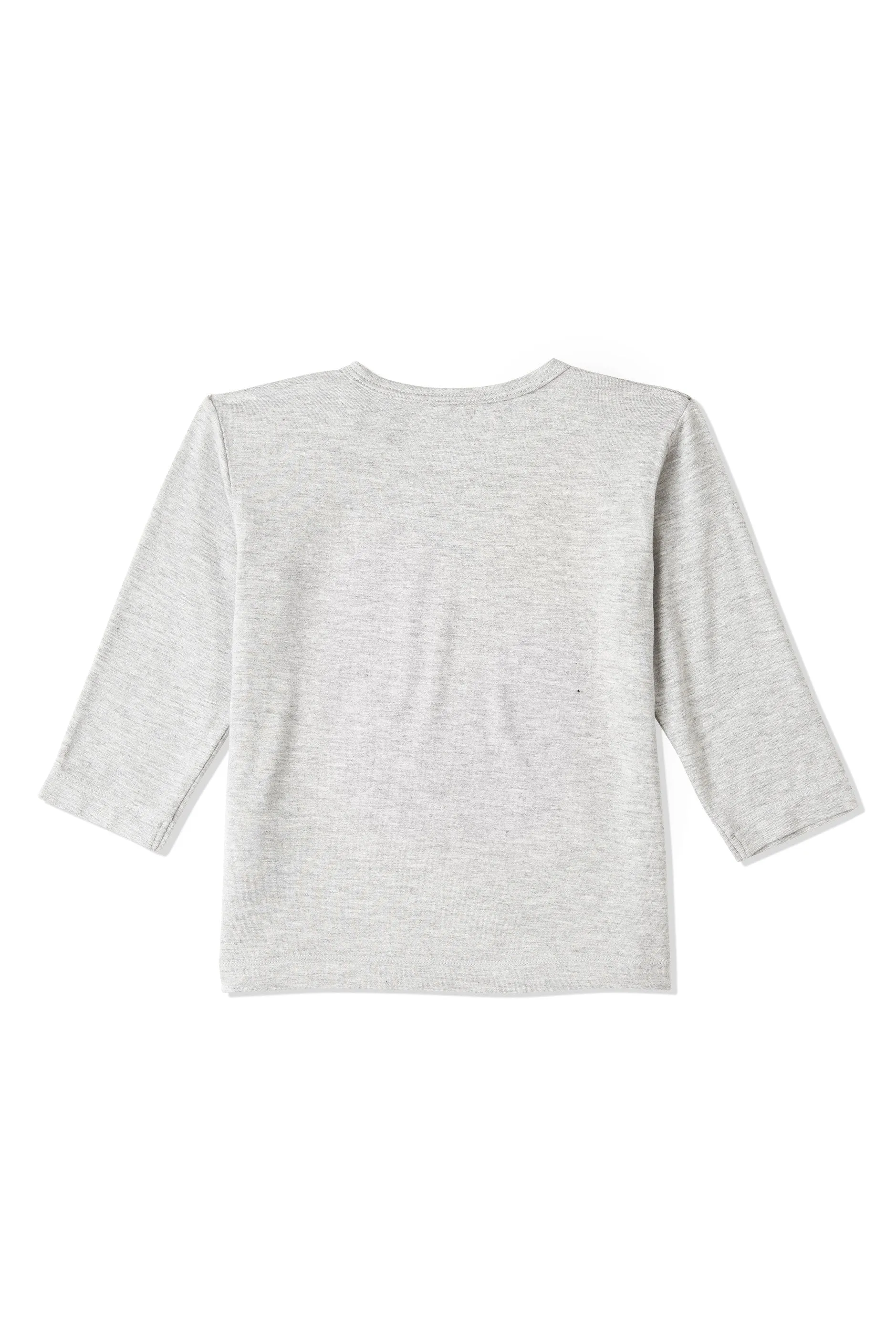 Baby Long Sleeve Top - Light Grey Marl