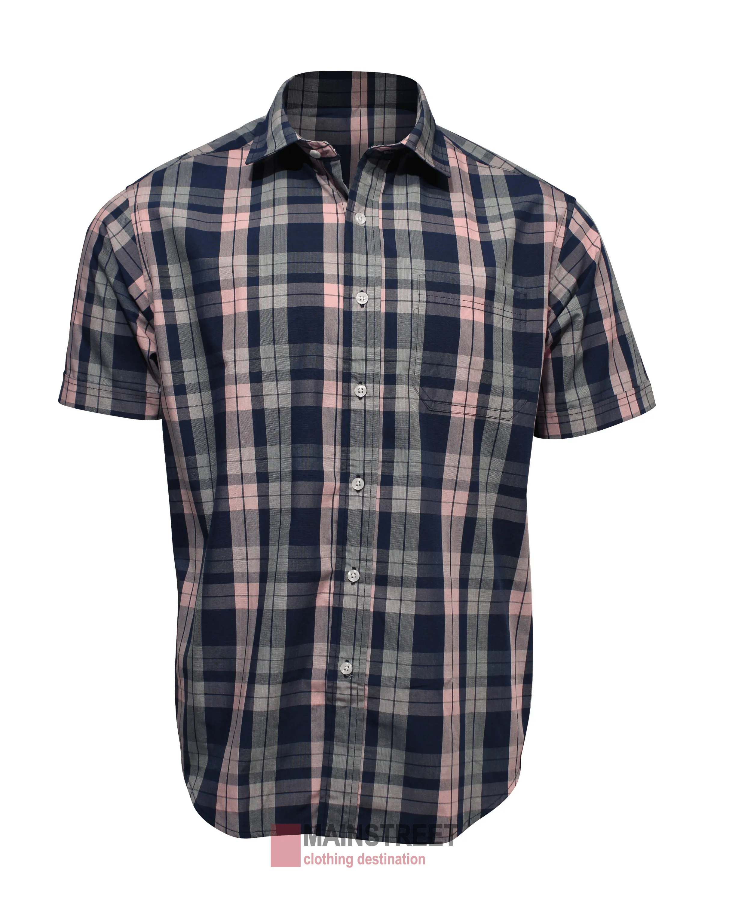 Back Bay Bamboo Soft Touch Check Short Sleeve Shirt