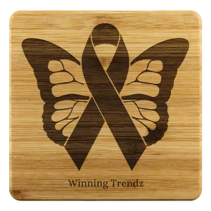 Bamboo Breast Cancer Awareness Coasters (Sets of 4)