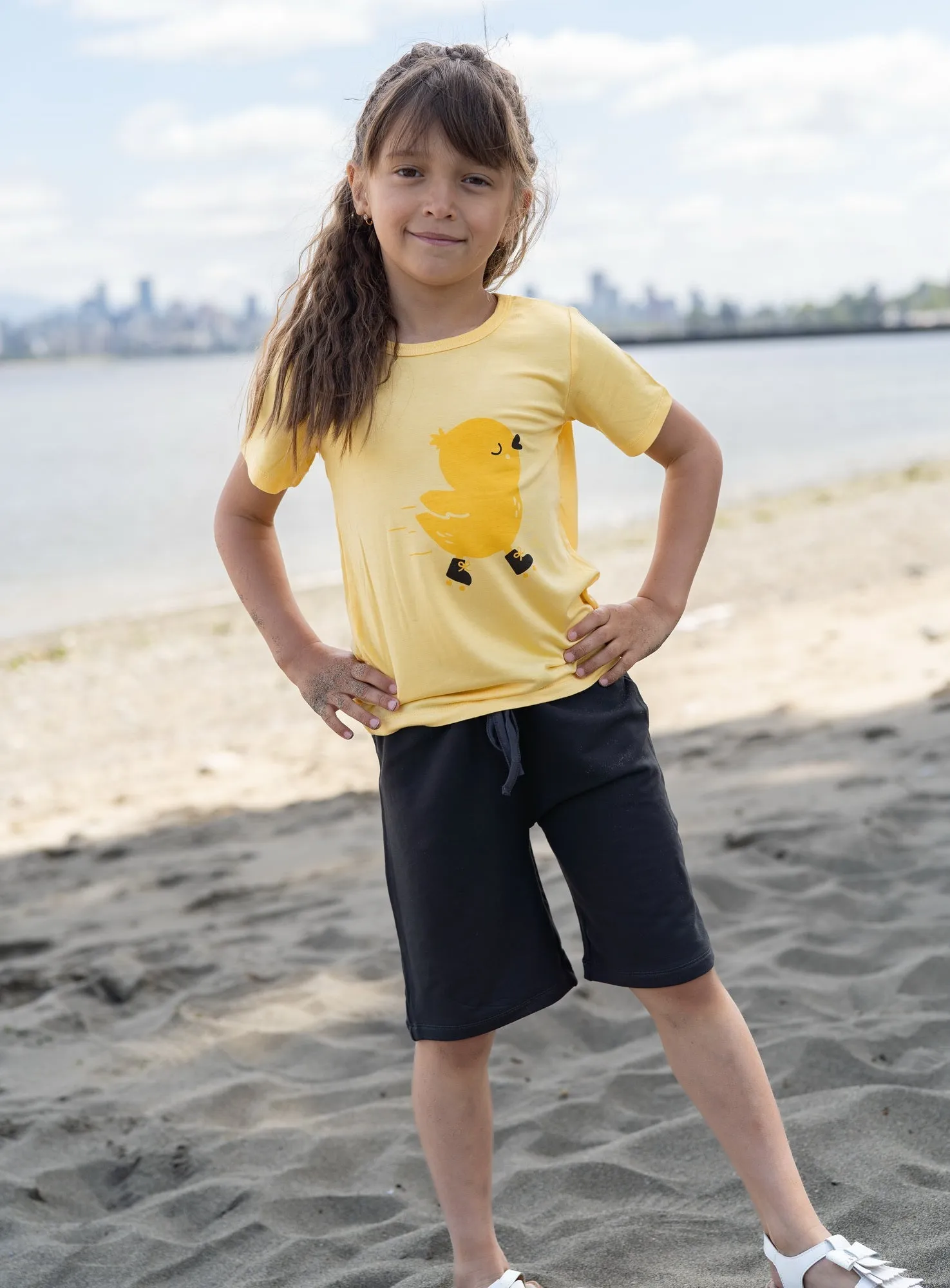 Bamboo Short Sleeve Graphic Tee (Banana Cream)