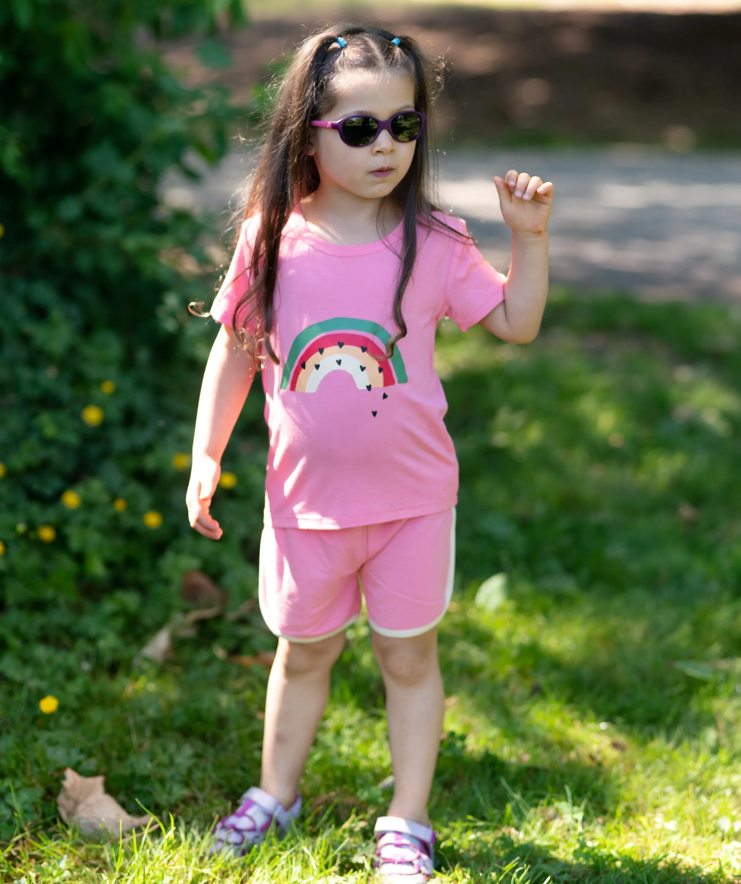 Bamboo Short Sleeve Hi Lo Tee (Pink Lemonade)