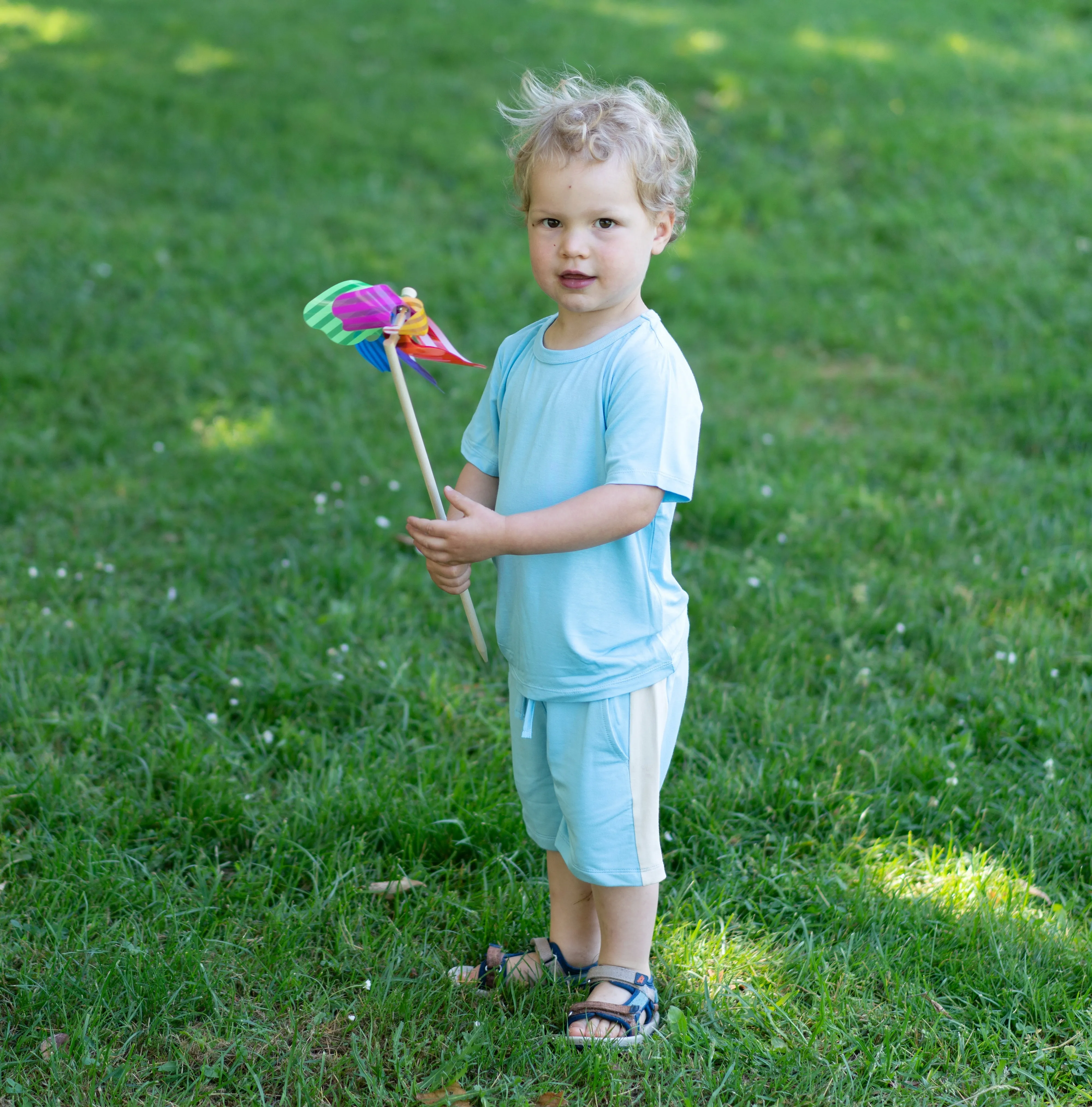 Bamboo Short Sleeve Layering Tee (Bluebonnet)