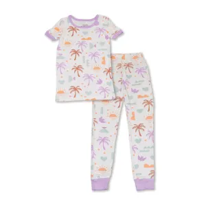 Bamboo Short Sleeve Pajama Set (Boho Surf Print)