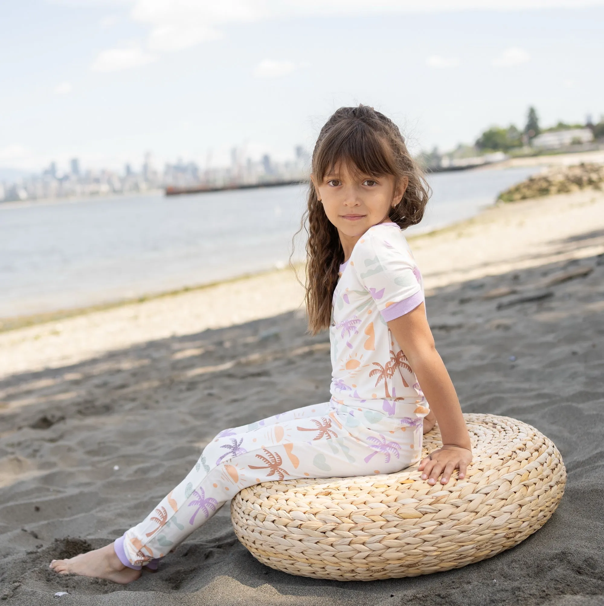 Bamboo Short Sleeve Pajama Set (Boho Surf Print)
