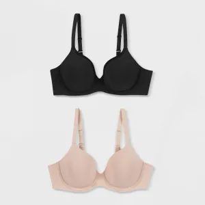 Beauty by Bali Women's 2pk T-Shirt Bras DFB202