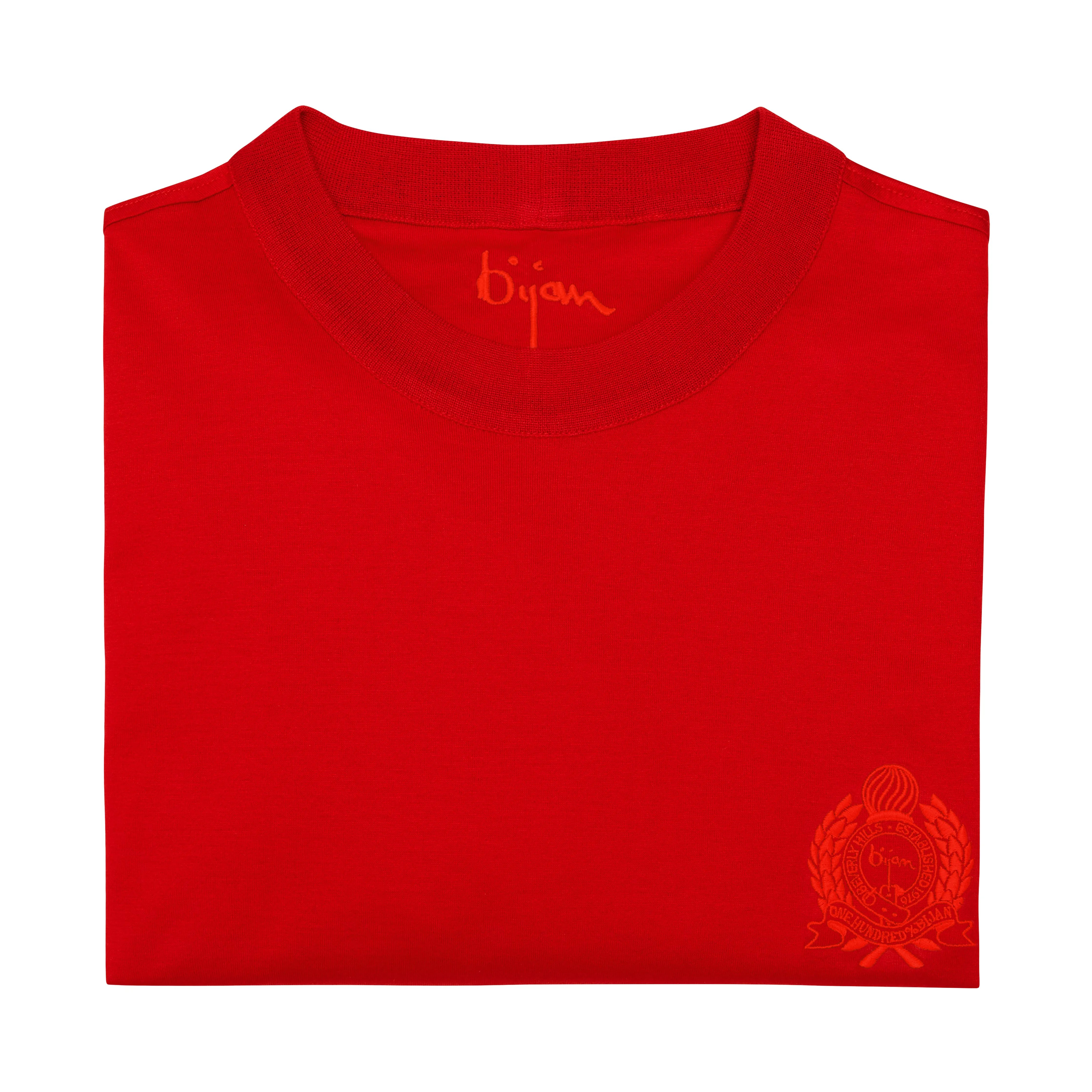 Bijan Red with Red Crest Short Sleeve T-Shirt