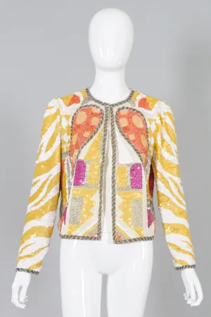 Black Tie Sequin Wing Jacket
