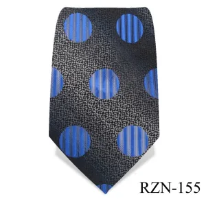 Black with Blue Polka Tie