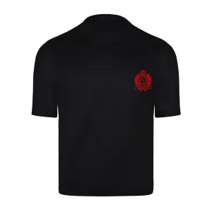Black with Red Crest Short Sleeve T-Shirt