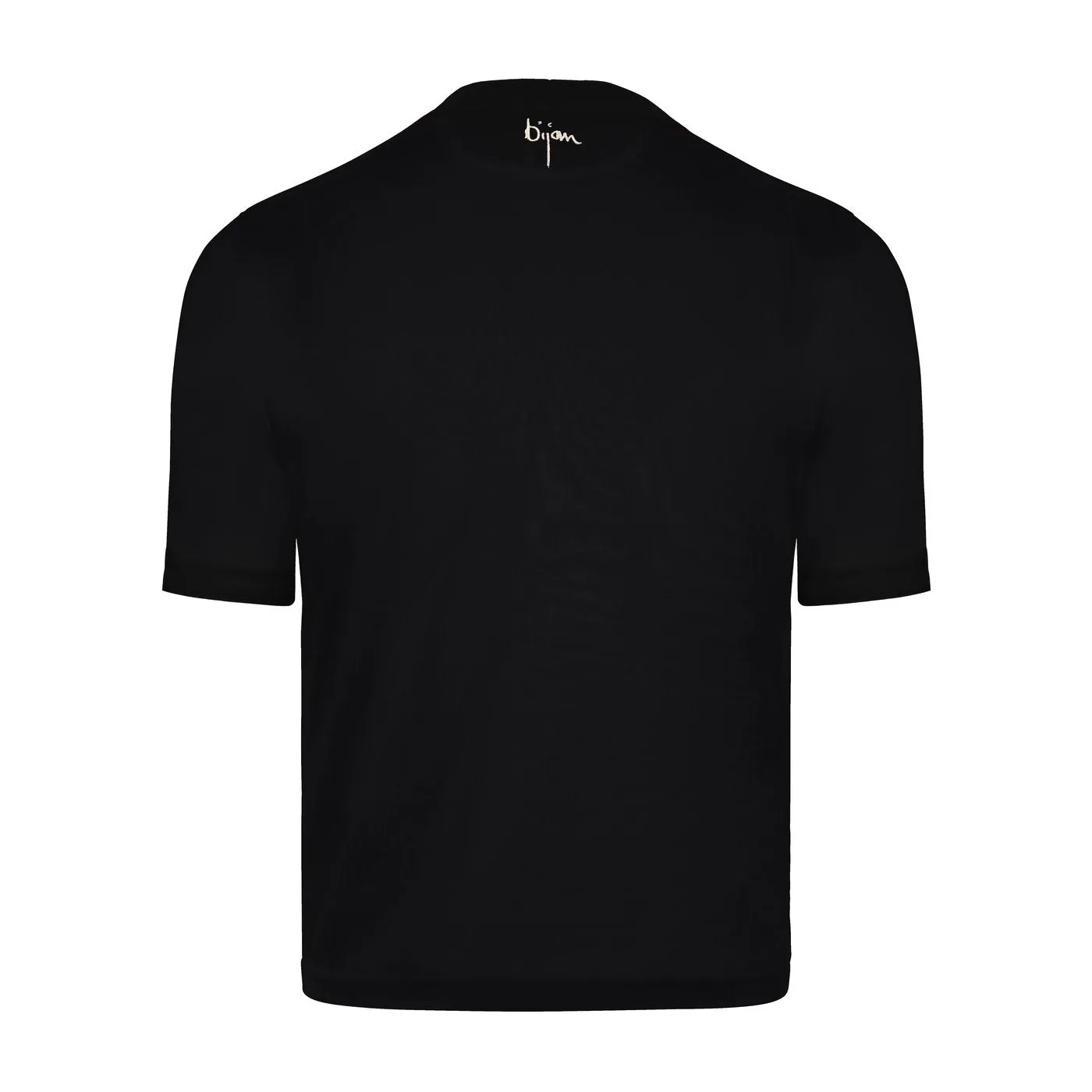 Black with White Crest Short Sleeve T-Shirt