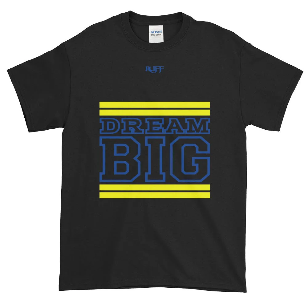 Black Yellow and Royal Blue Short-Sleeve T-Shirt