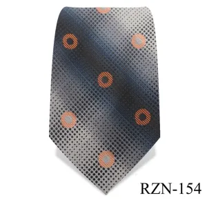 Blue with Orange Polka Tie