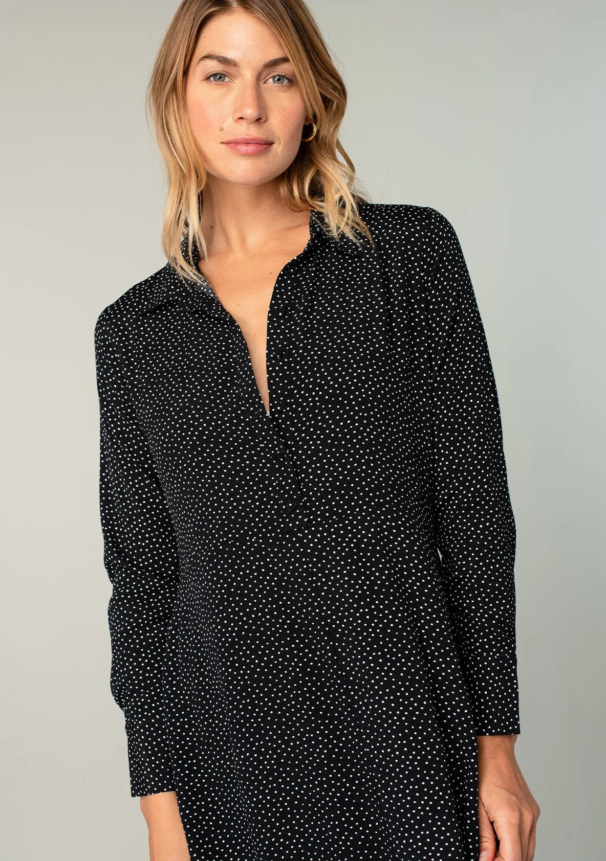 Bonjour Button Front Midi Dress