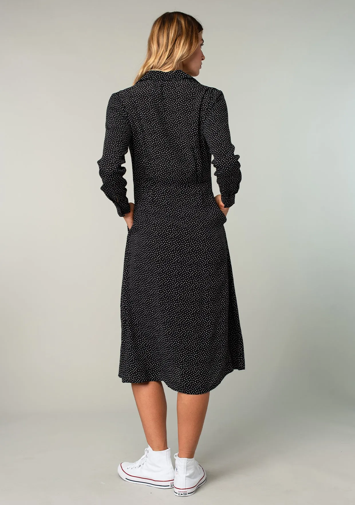 Bonjour Button Front Midi Dress