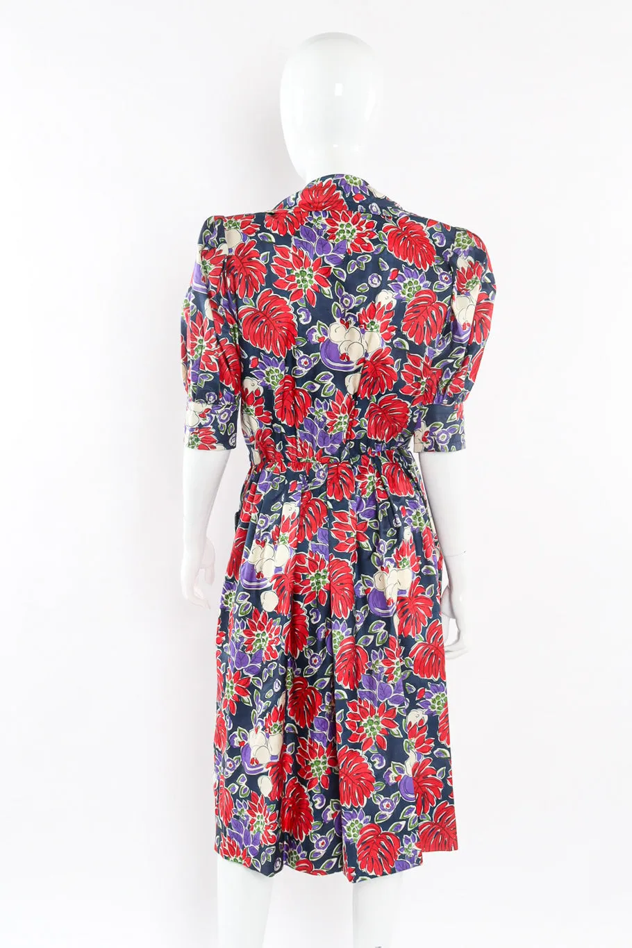 Botanical Printed Silk Dress