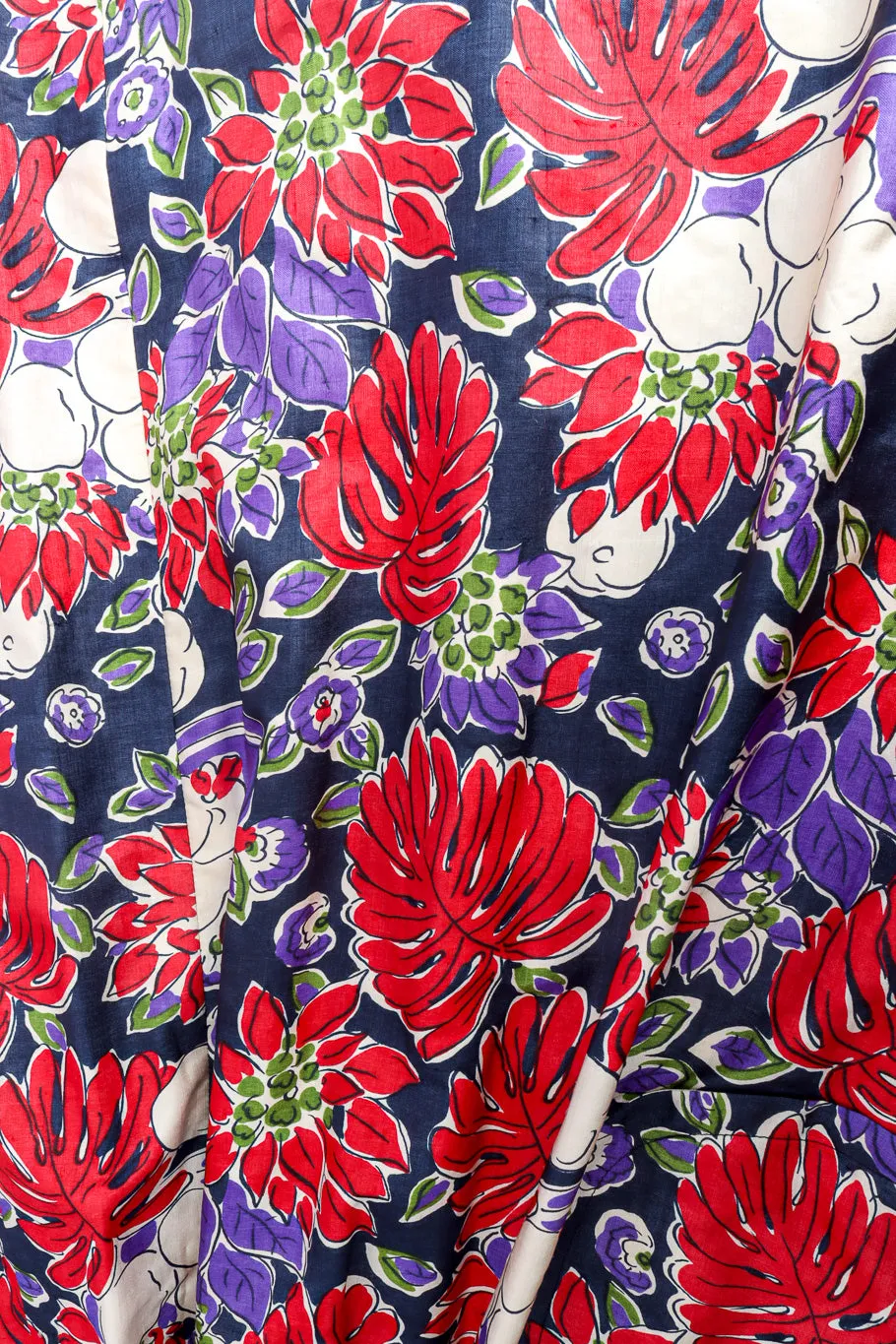 Botanical Printed Silk Dress