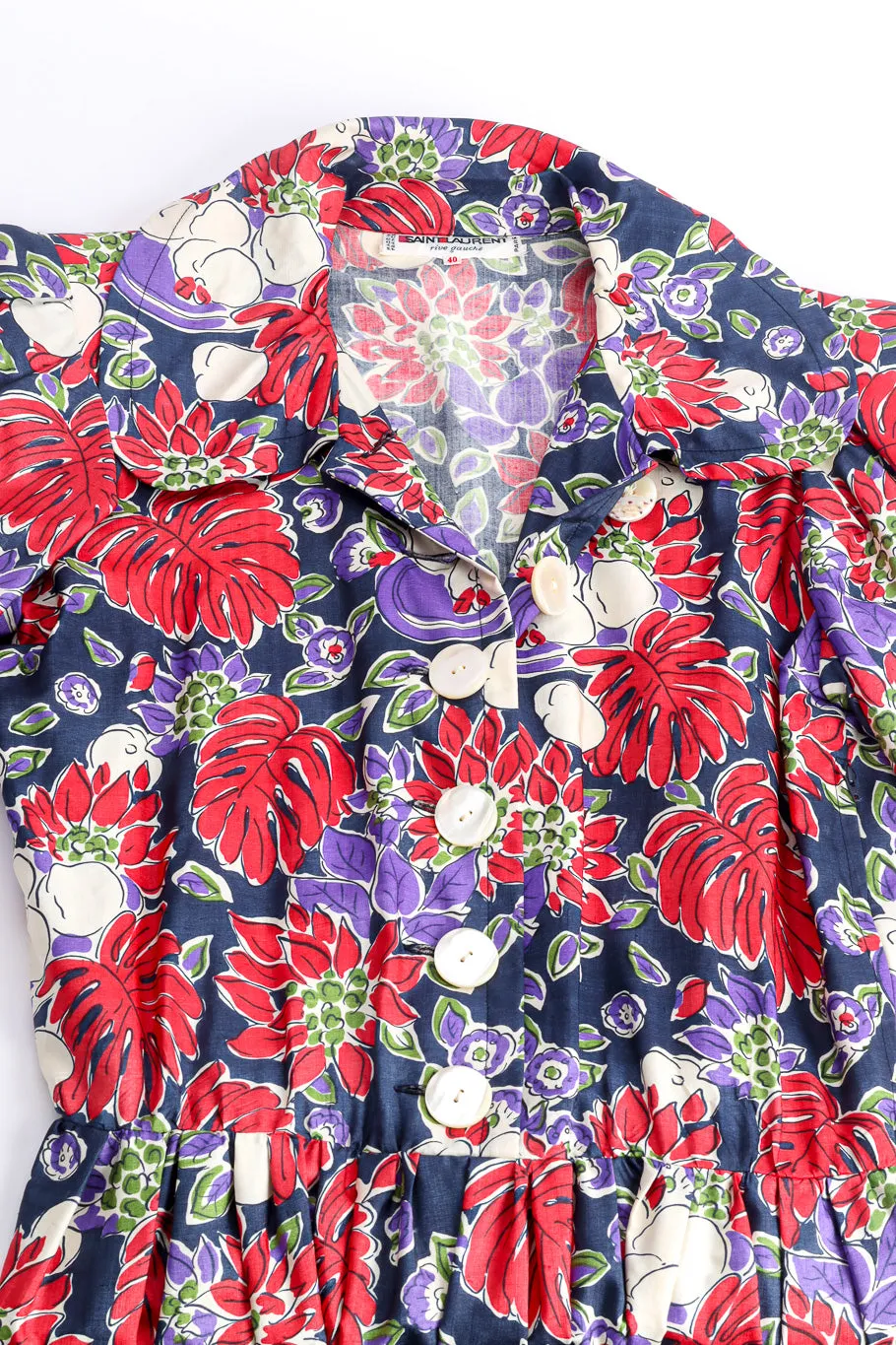 Botanical Printed Silk Dress