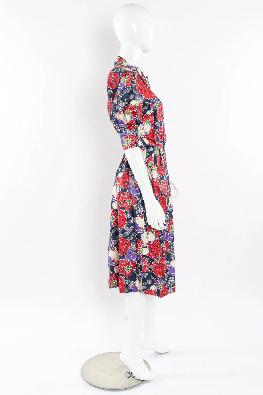 Botanical Printed Silk Dress