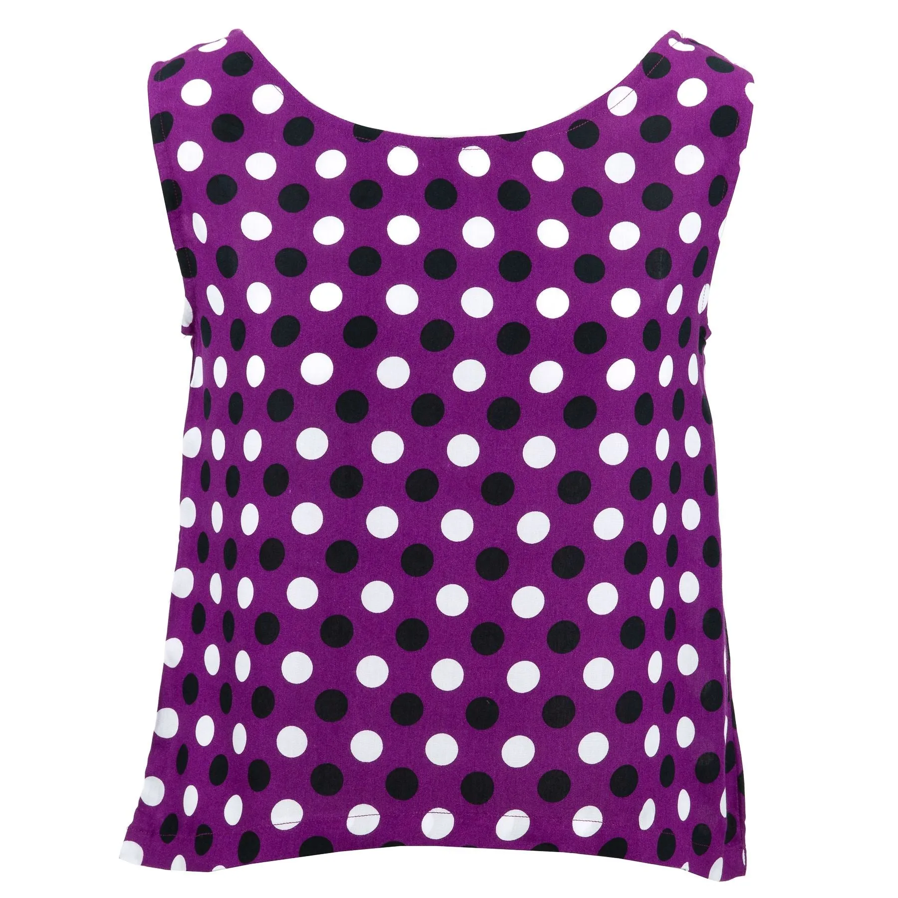Box Top - Purple Polka