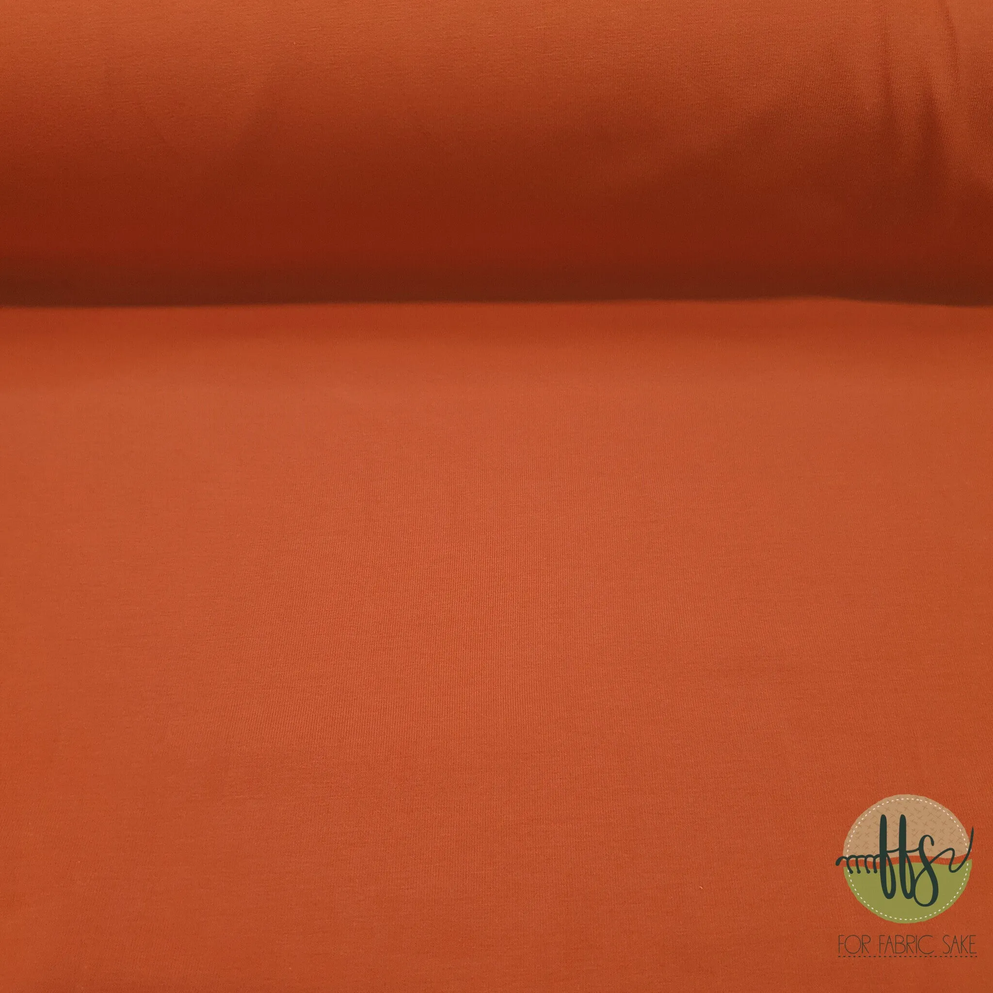 Burnt Orange-  Cotton Spandex-230g - 50cm PIECE