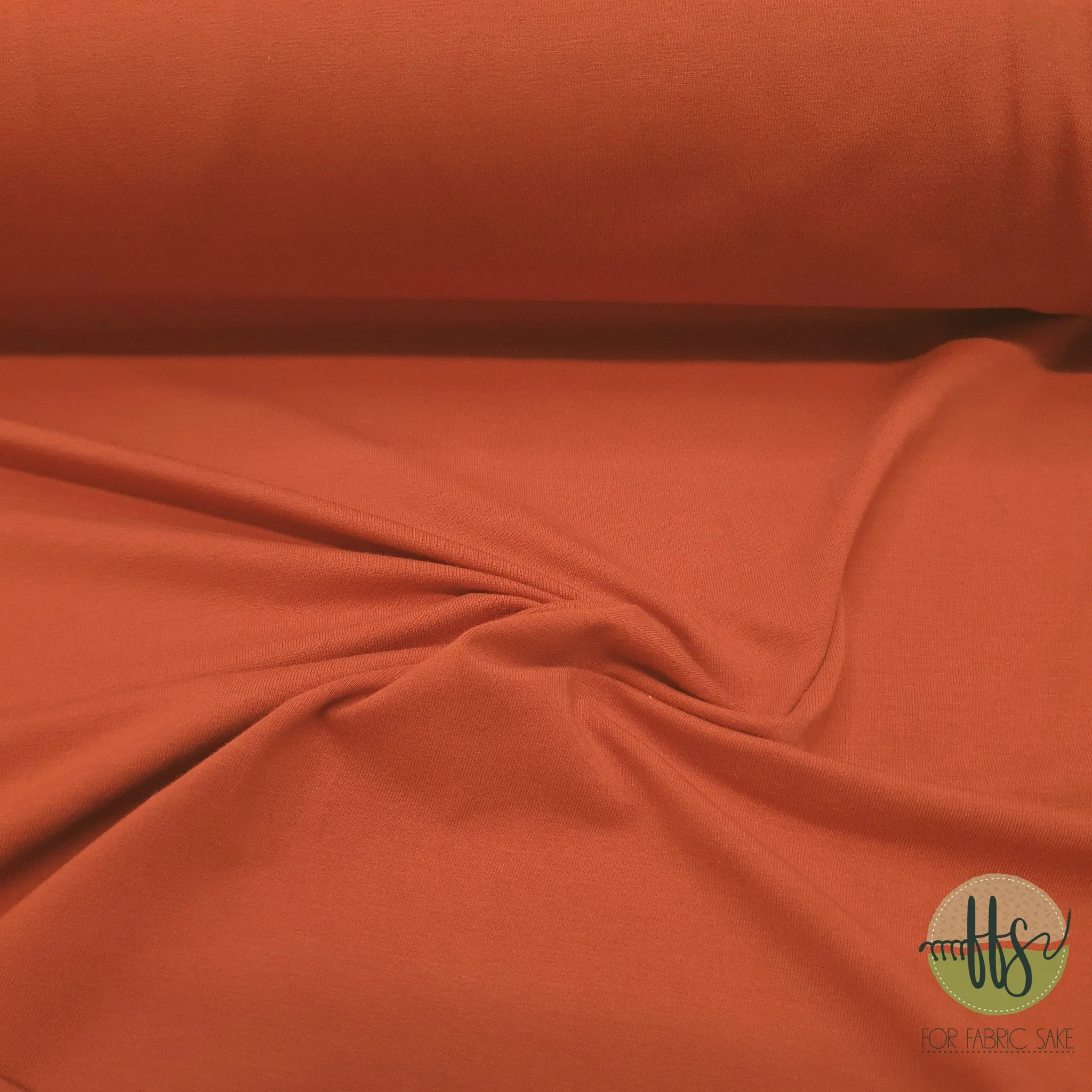 Burnt Orange-  Cotton Spandex-230g - 50cm PIECE