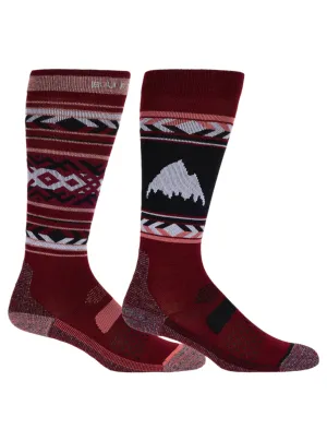 BURTON Performance Lightweight socks 2-Pack - Womens - Deep Red