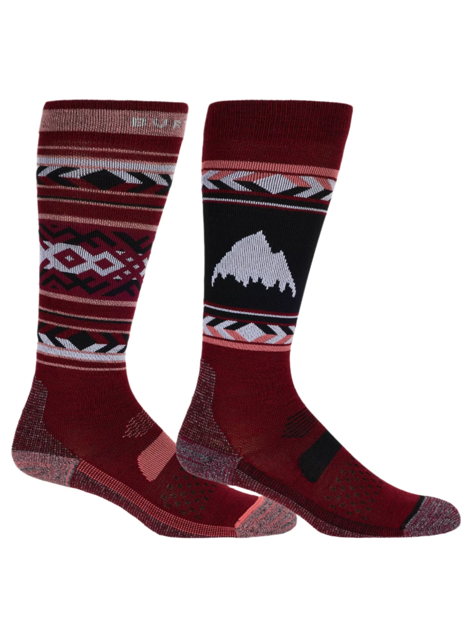 BURTON Performance Lightweight socks 2-Pack - Womens - Deep Red