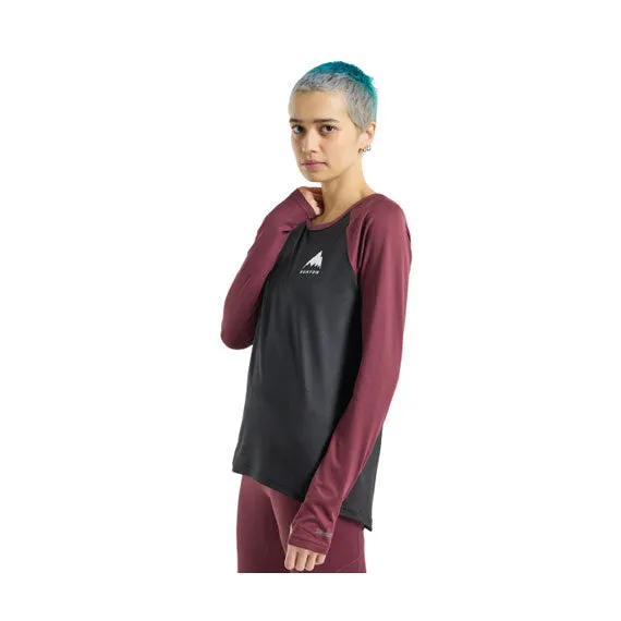 Burton Women's Roadie Base Layer Tech T True Blk/Almandine 2024