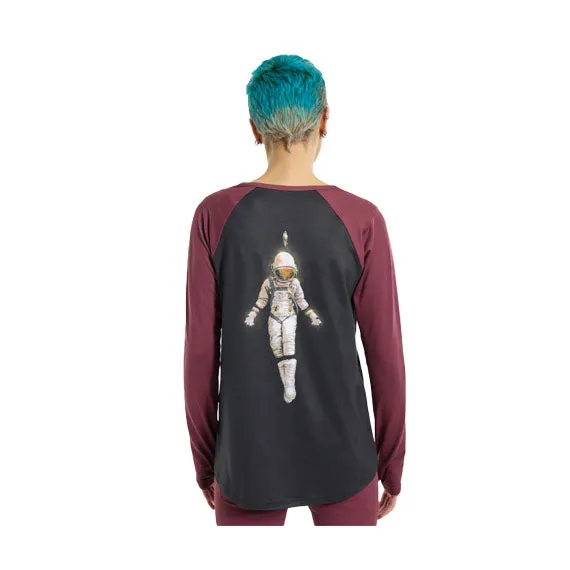 Burton Women's Roadie Base Layer Tech T True Blk/Almandine 2024