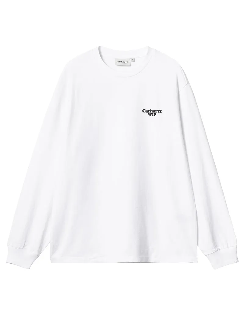 Carhartt WIP Womens L/S Paisley Shirt White / Black Stone Washed