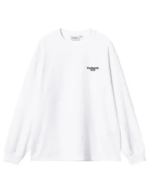 Carhartt WIP Womens L/S Paisley Shirt White / Black Stone Washed