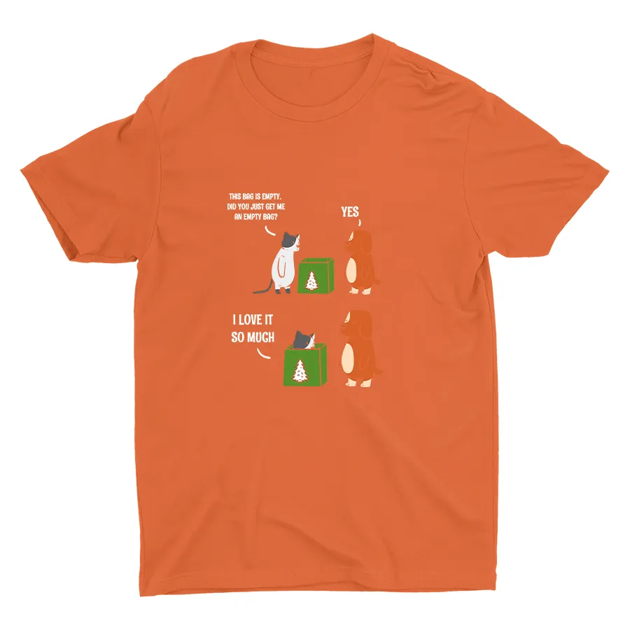 Cats Love Empty Bag  Cotton Tee