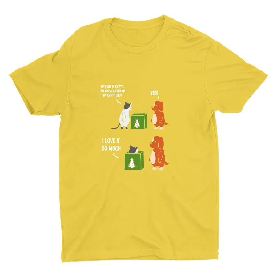 Cats Love Empty Bag  Cotton Tee