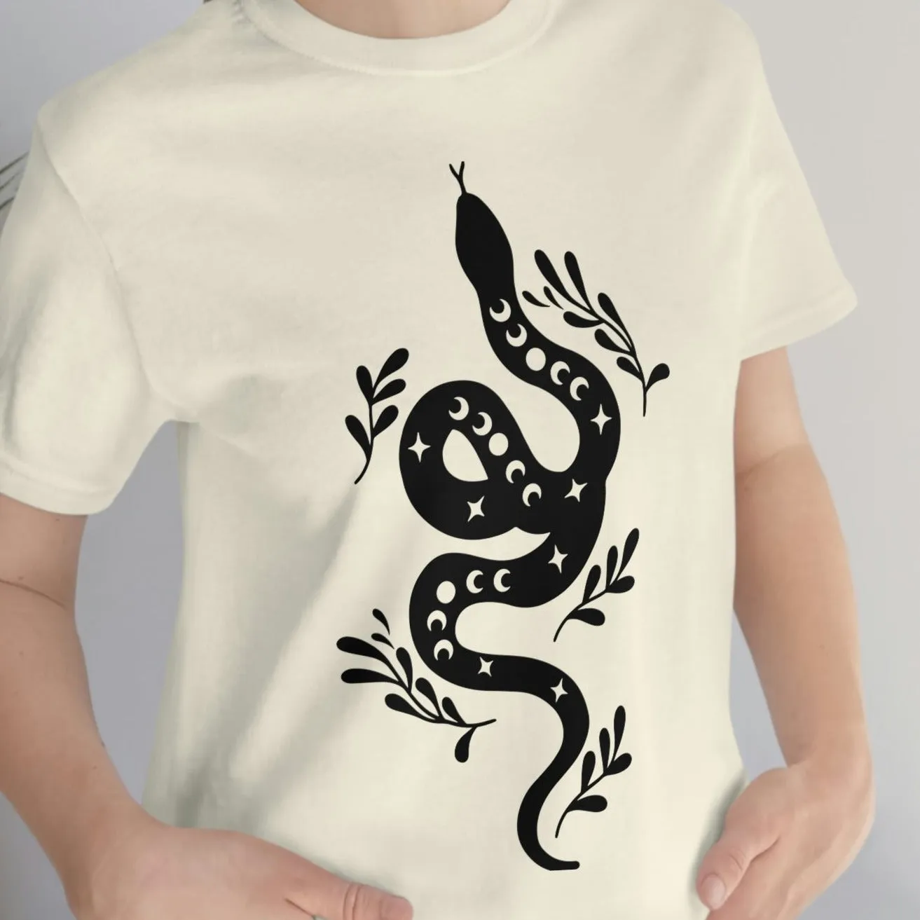 Celestial Snake Tee Shirt, Unisex Jersey Short Sleeve Tee