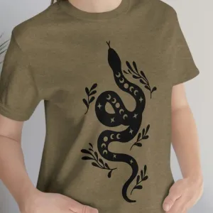 Celestial Snake Tee Shirt, Unisex Jersey Short Sleeve Tee