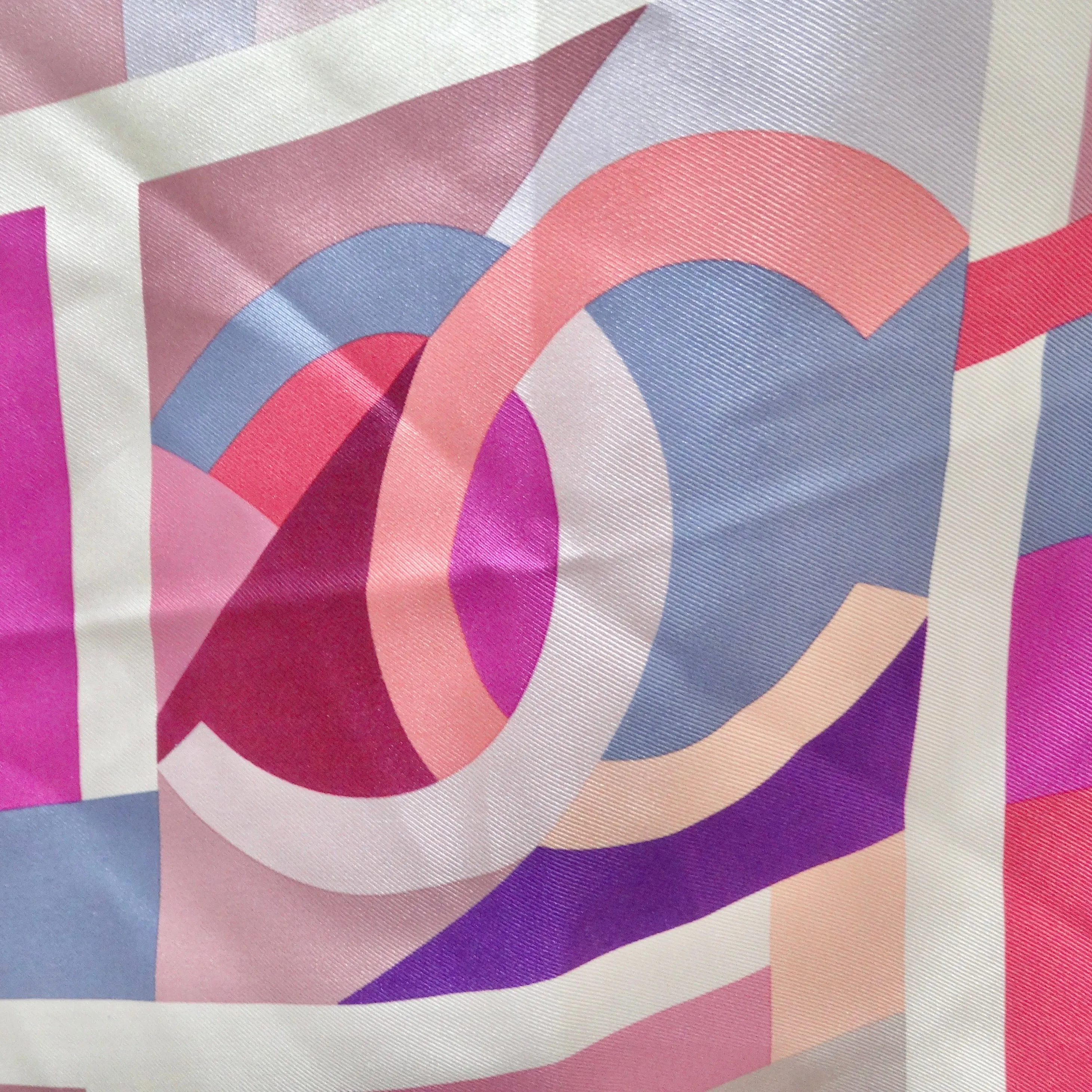 Chanel Multicolor Silk Logo Scarf