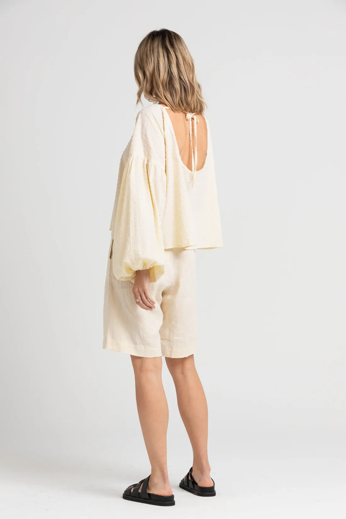 Charlotte Billowed Sleeve Blouse Shell Polka Dot