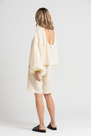 Charlotte Billowed Sleeve Blouse Shell Polka Dot
